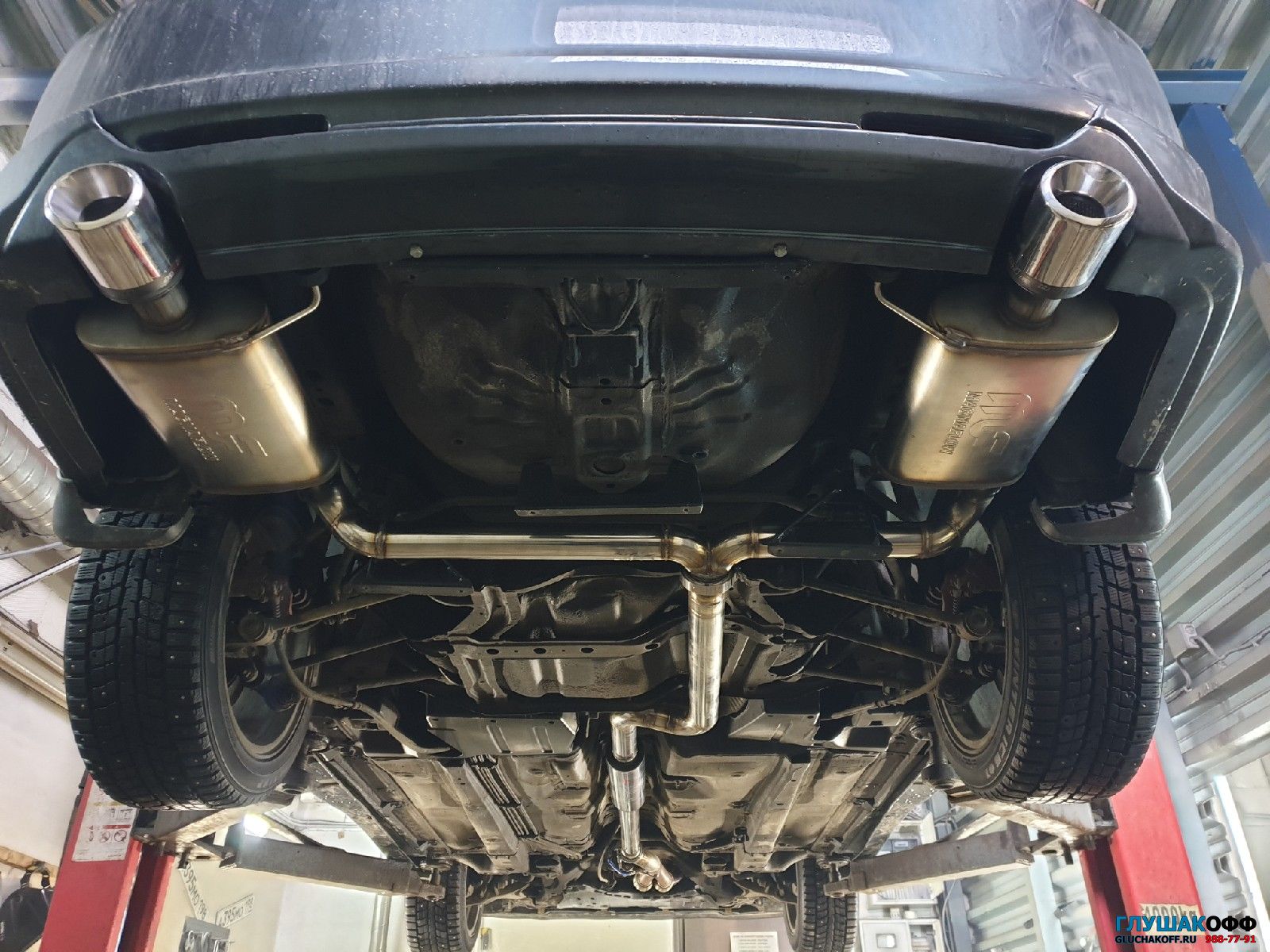 Тюнинг выхлопной системы Honda Accord в СПБ из нержавейки ГлушакоФФ