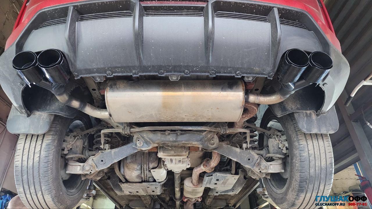 HAVAL F7x - Установка насадок глушителя