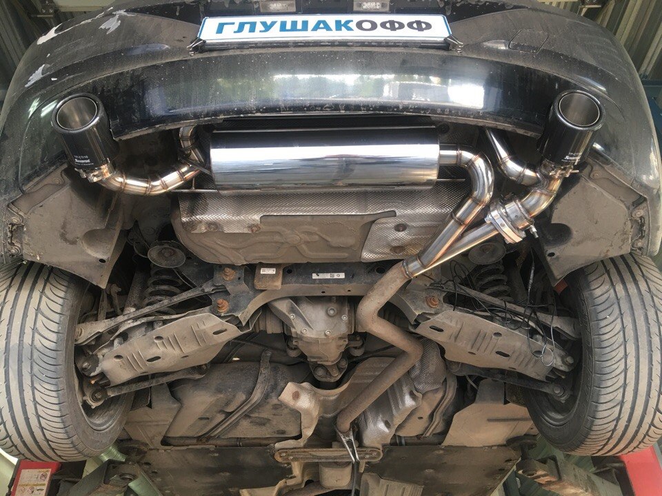 BMW 116 F20 - Тюнинг выхлопа на нержавейке - Раздвоение + Чип+ Заслонка глушителя